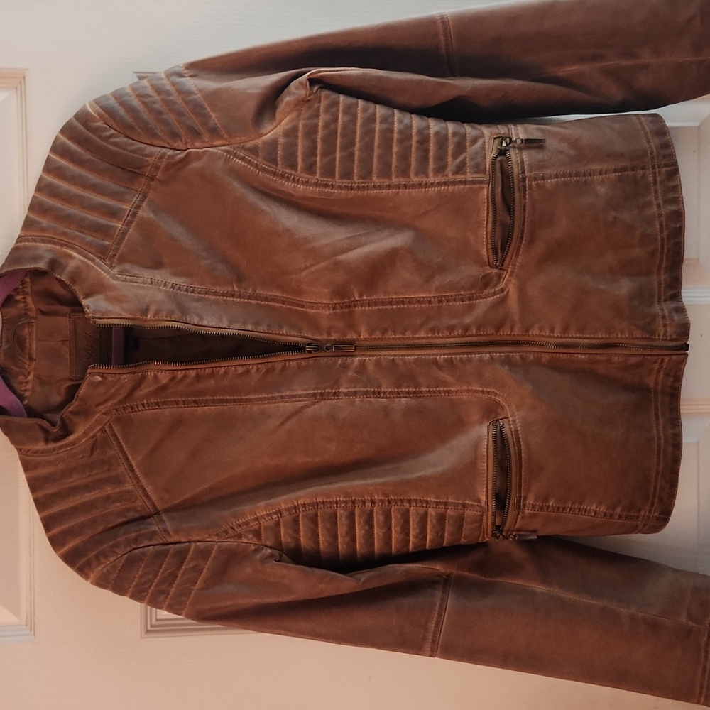 Max Edition Faux Leather Jacket